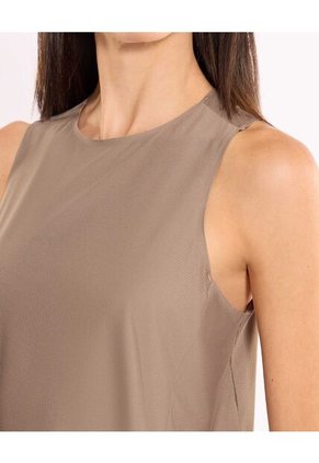 Camiseta Para Mujer Manga Sisa Cuello Redondo Color Mocca Marca Atmos #31090308