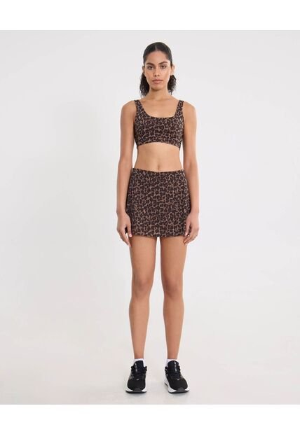 Falda Para Mujer Medio Color Café Marca Atmos #31140034