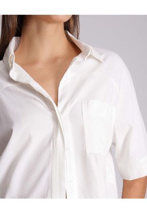 Camisa Para Mujer Manga Corta Color Crema Marca Atmos #31010007