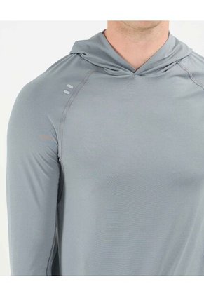 Camiseta Para Hombre Manga Larga Cuello Redondo Color Gris Claro Marca Atmos #32090163
