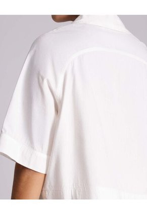 Camisa Para Mujer Manga Corta Color Crema Marca Atmos #31010007