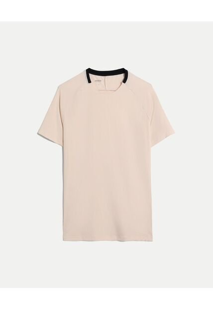 Camiseta Para Hombre Manga Corta Cuello Redondo Color Crema Marca Atmos #32090261