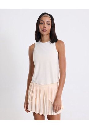 Camiseta  Para Mujer Manga Sisa Cuello Redondo Color Beige Marca Atmos #31090350