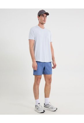 Short Training Largo Con Biker  Para Hombre Azul Atmos