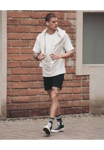 Bermuda Para Hombre Deportiva Largo Color Negro Marca Atmos #32100088 Atmos