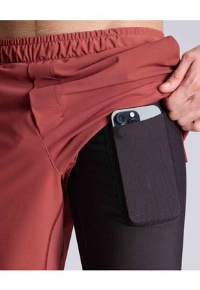 Bermuda Para Hombre Deportiva Largo Color Terracota Marca Atmos #32100070