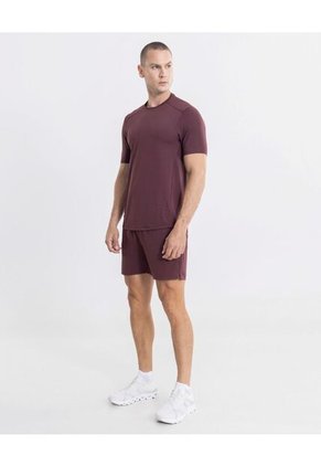Bermuda Para Hombre Deportiva Medio Color Vino Marca Atmos #32100163