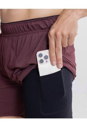 Bermuda Para Hombre Deportiva Medio Color Vino Marca Atmos #32100163