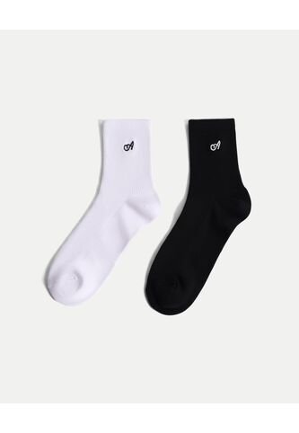 Medias X2 Para Mujer Caña Media Color Negro Marca Atmos #31980050 Atmos