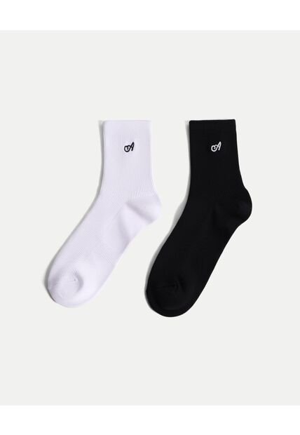 Medias X2 Para Mujer Caña Media Color Negro Marca Atmos #31980050