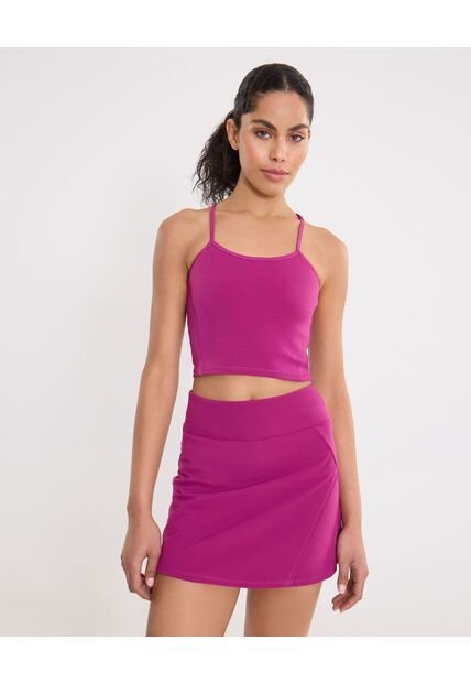 Camiseta Para Mujer Crop Top Color Fucsia Marca Atmos #31090281