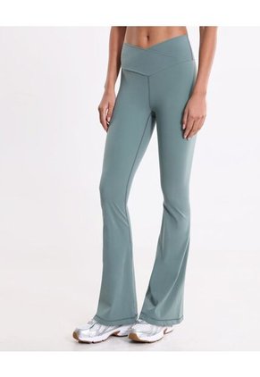 Leggins Flare  Para Mujer Largo Color Verde Marca Atmos #31230130