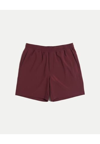 Bermuda  Para Hombre Deportiva Largo Color Vino Marca Atmos #32100150 Atmos