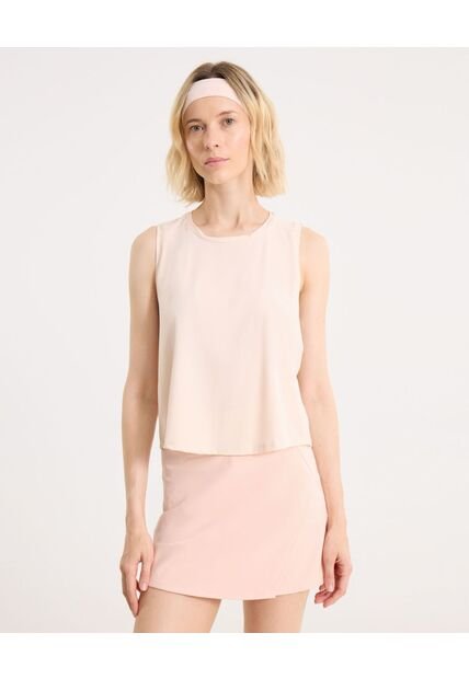 Camiseta Para Mujer Manga Sisa Cuello Redondo Color Crema Marca Atmos #31090275