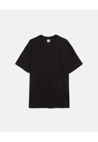 Camiseta Regular Fit Manga Corta Texturizada  Para Hombre Negro Atmos Atmos