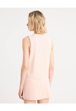 Camiseta Para Mujer Manga Sisa Cuello Redondo Color Crema Marca Atmos #31090275