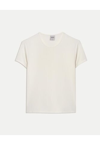 Camiseta  Para Mujer Manga Corta Cuello Redondo Color Blanco Marca Atmos #31090324 Atmos