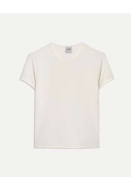 Camiseta  Para Mujer Manga Corta Cuello Redondo Color Blanco Marca Atmos #31090324