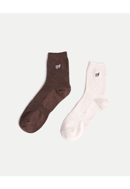 Medias X2 Para Mujer Caña Media Color Surtido Marca Atmos #31980051