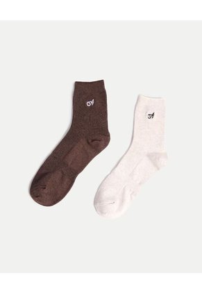 Medias X2 Para Mujer Caña Media Color Surtido Marca Atmos #31980051