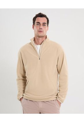 Buzo Para Hombre Cuello Alto O Cuello Tortuga Color Crema Marca Atmos #32060043