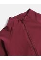 Buzo Ajustado Cuello Alto Training Aerius Skin  Para Mujer Vino Atmos de Atmos