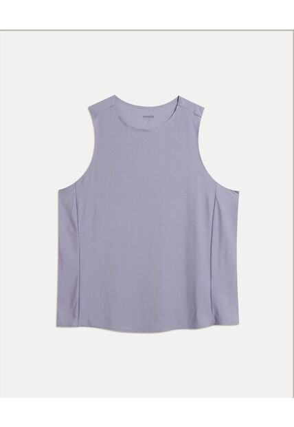 Camiseta  Para Mujer Manga Sisa Cuello Redondo Color Lila Marca Atmos #31090349