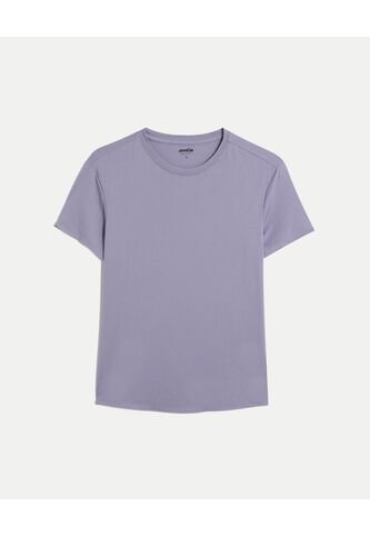 Camiseta  Para Mujer Manga Corta Cuello Redondo Color Lila Marca Atmos #31090348 Atmos