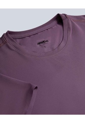 Camiseta Para Mujer Manga Corta Cuello Redondo Color Morado Marca Atmos #31090239
