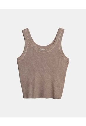 Camiseta Para Mujer Manga Sisa Cuello Redondo Color Café Marca Atmos #31090234