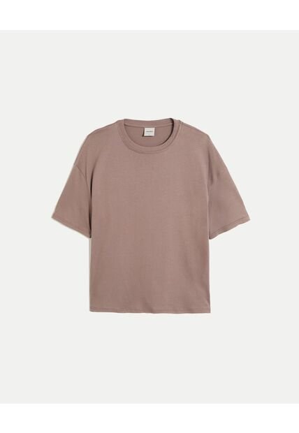 Camiseta Para Mujer Manga Corta Cuello Redondo Color Rosa Marca Atmos #31090264