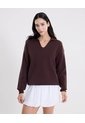 Saco Tejido Cuello V Estructurado  Para Mujer Crema Atmos de Atmos