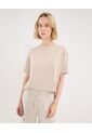Camiseta Para Mujer Manga Corta Cuello Redondo Color Beige Marca Atmos #31090265 de Atmos