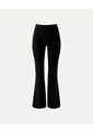 Pantalón Flare Tela Técnica Fluida  Para Mujer Negro Atmos de Atmos