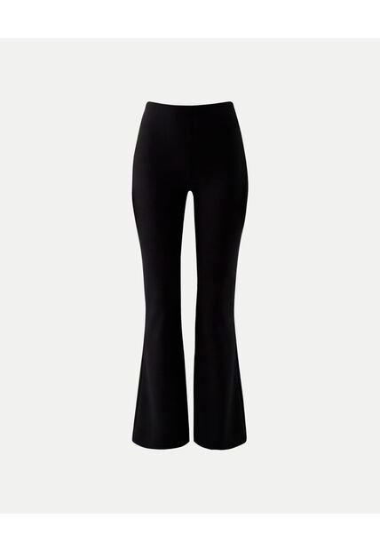 Pantalón Flare Tela Técnica Fluida  Para Mujer Negro Atmos
