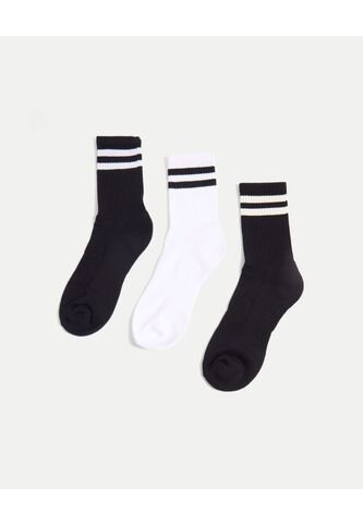 Pack X 3 De Medias Caña Media  Para Mujer Blanco Atmos Atmos