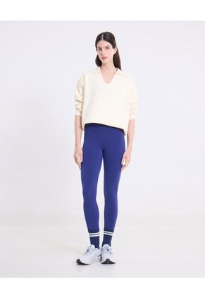 Saco Tejido Cuello V Estructurado  Para Mujer Crema Atmos