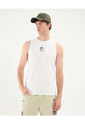 Camiseta Para Hombre Manga Sisa Cuello Redondo Color Marfil Marca Atmos #32090187