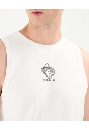 Camiseta Para Hombre Manga Sisa Cuello Redondo Color Marfil Marca Atmos #32090187