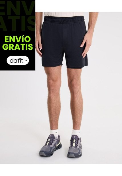Bermuda Training Medio Biker Ashton  Para Hombre Negro Atmos