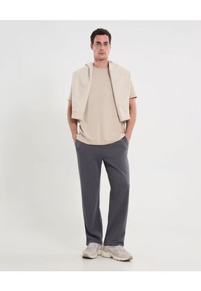 Camiseta Para Hombre Manga Corta Cuello Redondo Color Beige Marca Atmos #32090226