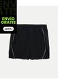 Bermuda Training Larga Con Biker Piping  Para Hombre Negro Atmos de Atmos