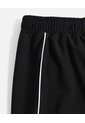 Bermuda Training Larga Con Biker Piping  Para Hombre Negro Atmos de Atmos