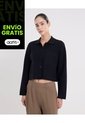 Saco Corto Abierto Con Bolsillos  Para Mujer Negro Atmos de Atmos