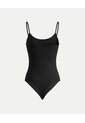 Body Brasilera En Microfibra Para Mujer  Deportiva  Color Negro Marca Atmos de Atmos