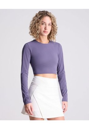 Camiseta Para Mujer Manga Larga Color Gris Oscuro Marca Atmos #31090149