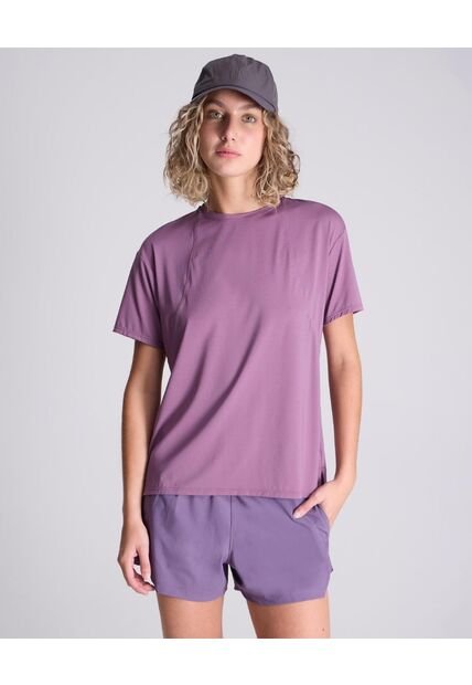 Camiseta Para Mujer Manga Corta Cuello Redondo Color Morado Marca Atmos #31090179