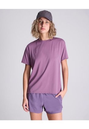 Camiseta Para Mujer Manga Corta Cuello Redondo Color Morado Marca Atmos #31090179
