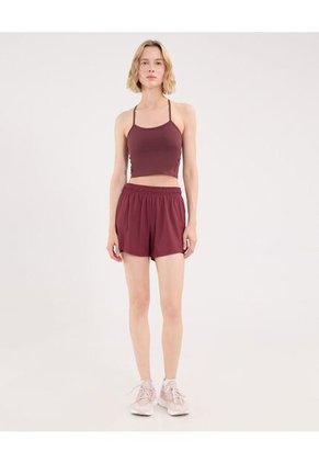 Short Para Mujer Multiusos Punto Color Vino Marca Atmos #31190095