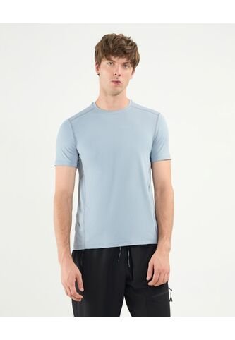 Camiseta Para Hombre Manga Corta Cuello Redondo Color Gris Claro Marca Atmos #32090202 Atmos